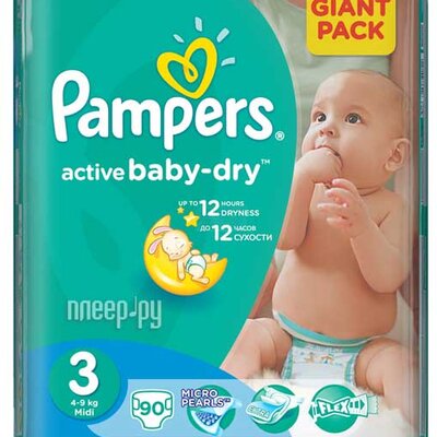 Pelene Pampers Active GP 3 Midi 4-9kg 90 kom.