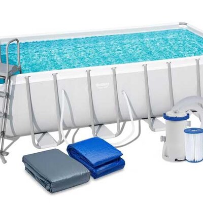 Bestway 56670 Pravougaoni bazen sa čeličnom konstrukcijom Komplet 488x244x122