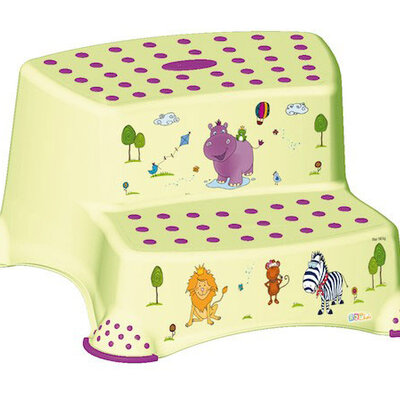 Dupli stepenik za decu Hippo zelena OKT-1544