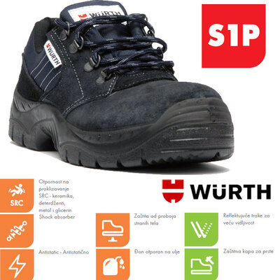 Wurth Bezbednosne cipele Monza S1P plitke vel. 38