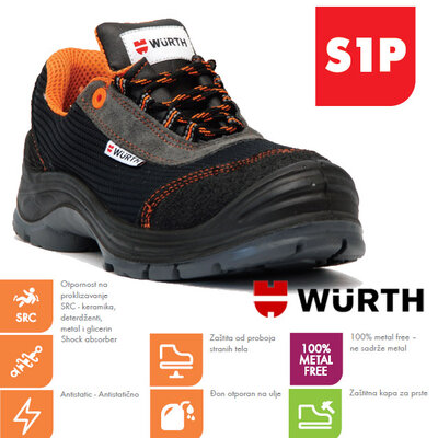 Wurth Bezbednosne cipele Atina S1P plitke vel. 44