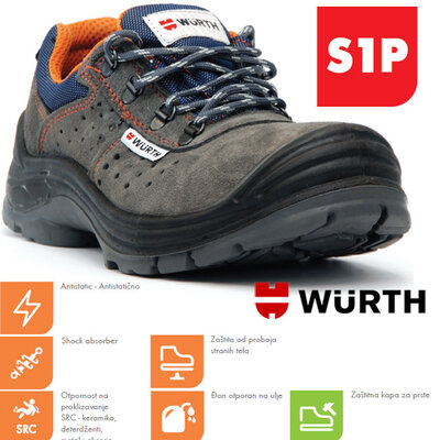 Wurth Bezbednosne cipele Sintra S1P plitke vel. 39