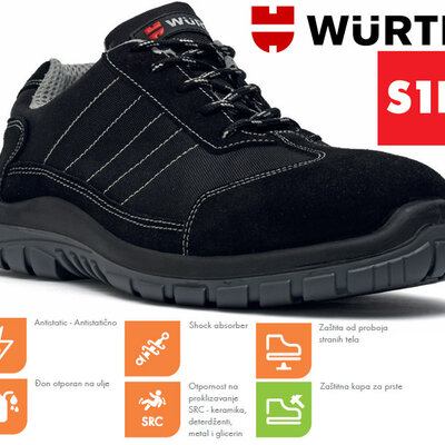 Wurth Bezbednosne cipele Zoro S1P plitke vel. 39