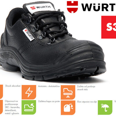 Wurth Bezbednosne cipele Taurus S3 plitke vel. 40