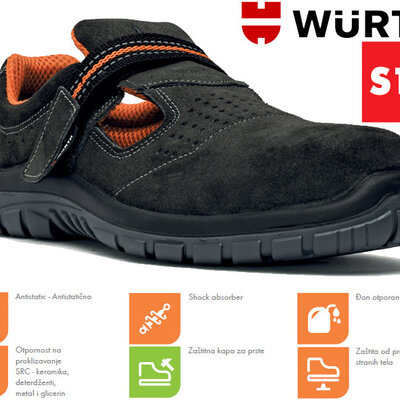 Wurth Bezbednosna sandala Phoenix S1P vel. 37