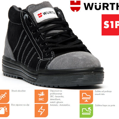 Wurth Bezbednosne patike Kastor duboke S1P vel. 39