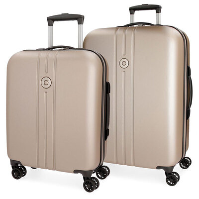 Komplet dva ABS kofera 55/70cm Movom Riga Champagne 54395
