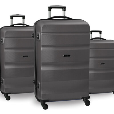 Komplet 3 ABS Tvrda Kofera Porto Grey