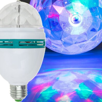 Rotirajuća Light Show sijalica u boji E27