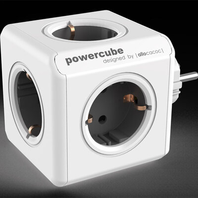 PowerCube produžni bez kabla 5 x šuko 16A/230V siva