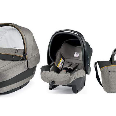 PEG-PEREGO Set modular - korpa-autosedište-torba za mamu ELITE Lux Grey