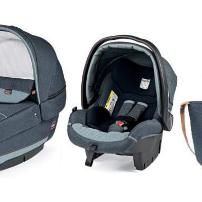 PEG-PEREGO Set modular - korpa-autosedište-torba za mamu ELITE Blue Denim