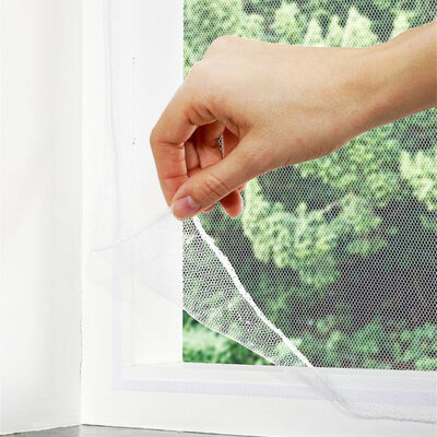 Zaštitna mreža protiv insekata sa čičak trakom 130x150 Bela