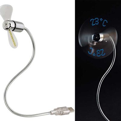 Hama USB ventilator sa prikazom trenutne temperature 12170