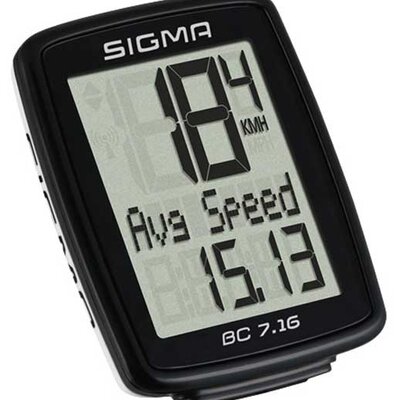 Sigma Digitalni kilometar sat za bicikliste sa 7 funkcija BC 7.16