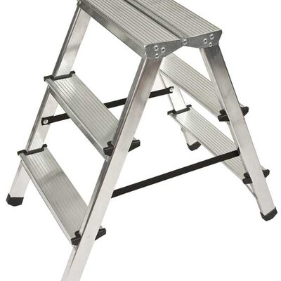 Aluminijumske dvostrane merdevine sa 3 stepenika 300578