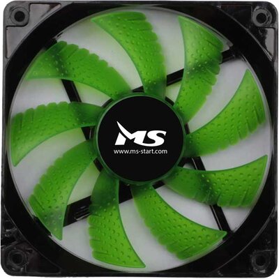 MS PC Cool 12cm Ventilator za kućište Green LED