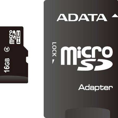 AData micro SDHC Memorijska kartica sa adapterom 16GB AUSDH16GCL4-RA1