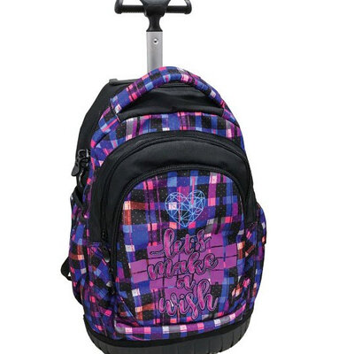 Play Školski ranac sa točkićima Trolley - Lets Make A Wish