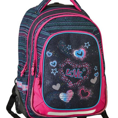 Play Školski ranac sa točkićima Trolley - Love