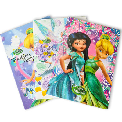 Velike sveske u široke linije 10 komada - Disney Fairies