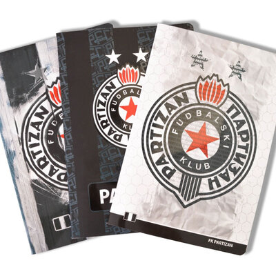Velike sveske u kvadratiće 10 komada - FK Partizan