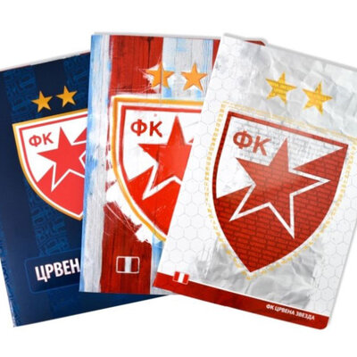 Male sveske u kvadratiće 10 komada - FK Crvena Zvezda