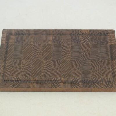 Kuhinjska daska za sečenje čeoni bagrem sa kanalom - tamna