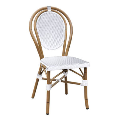 Baštenska stolica - Paris 7 dark bamboo bela