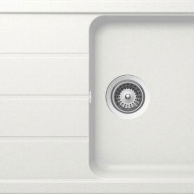 Granitna sudopera Formhaus D-100L bela