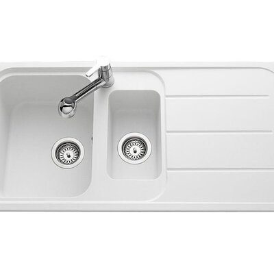 Granitna sudopera Formhaus D-150L bela