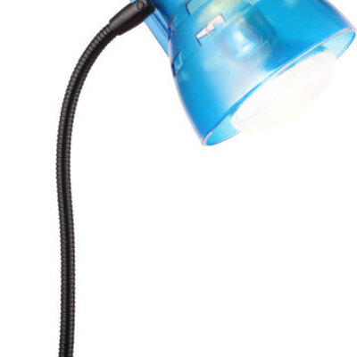 Stona lampa Globo Clip akril plava