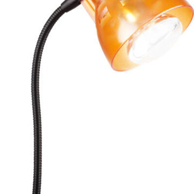 Stona lampa Globo Clip akril narandžasta