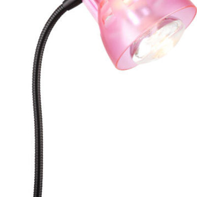 Stona lampa Globo Clip akril roze