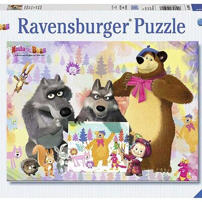 Ravensburger XXL Puzzle 100 delova - Maša i medved - Maša slikarka 10590