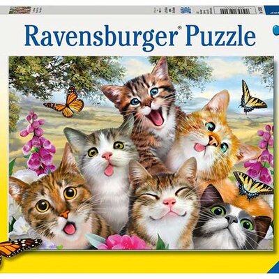 Puzzle 200 delova - Mačke Selfie - Ravensburger 12620
