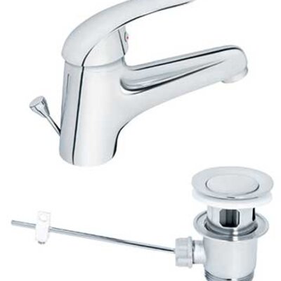 Rosan Baterija za lavabo sa metalnim odlivnim ventilom J301001M