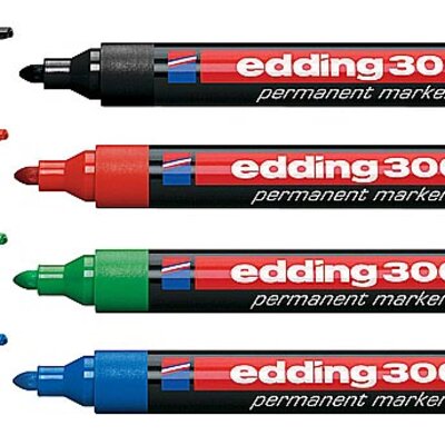 Marker Permanent 300, Set 1/4, 08M300Q