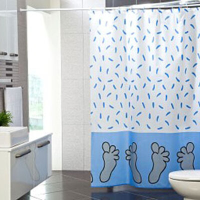 Zavesa za kadu i tuš kabinu Foot Plava 180x200