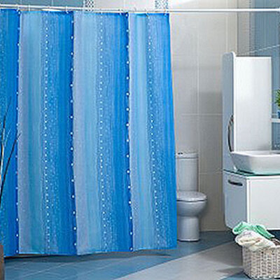 Zavesa za kadu i tuš kabinu Rain plava 180x200