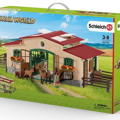 Schleich Figure - Štala sa konjima i opremom 42195