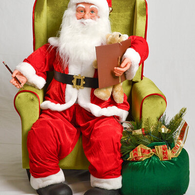 Evans Deda Mraz U Fotelji - Figura Sa Melodijama i Pokretima