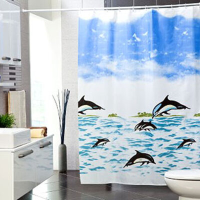 Zavesa za kadu i tuš kabinu Black-Dolphin 180x200