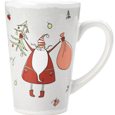Novogodišnja šolja sa Deda Mrazom 12cm