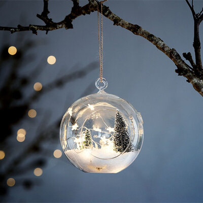 Novogodišnji LED svetleći ukras za jelku 18cm