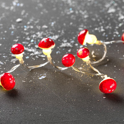 Novogodišnje lampice na baterije Mushroom 20 LED