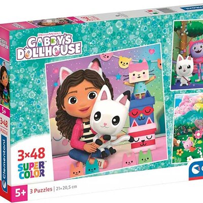Puzzle slagalice za decu 3x48 delova Gabina kućica za lutke Clementoni 25295