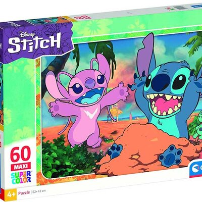 Puzzle slagalice za decu 60 maxi delova Disney Stitch Clementoni 26596