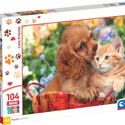 Puzzle slagalice 104 maxi dela Slatki prijatelji Clementoni 25763