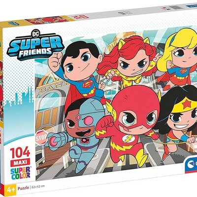 Puzzle slagalice za decu 104 maxi dela Super prijatelji DC Comics Clementoni 25720